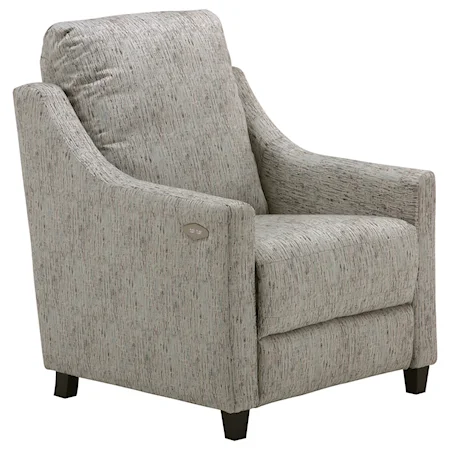 Accent Power Recliner with Track Arms and Tapered Feet